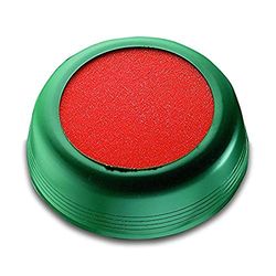 Läufer Round Stamp and Envelope Sponge Damper Pad with Elastic Grip Plate Green 105mm Ø Green