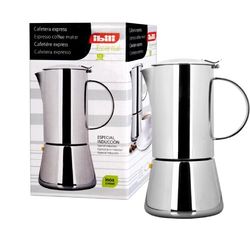 Ibili - Cafetière à Expresso Essential, 2 Tasses, 100 ml, Acier Inoxydable, Compatible avec les Plaques à Induction