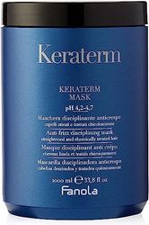 Fanola Keraterm Mask, Anti-Frizz Hair Mask Treatment to Detangle, Nourish and Hydratate for Smooth, Shiny and Silky Hair, 1000