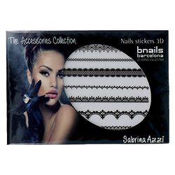 Sabrina AZZI Sabrina Bnails Deco Stickers 2 Black Lace (109), Standard, Unico