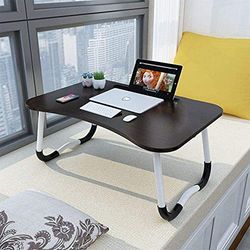 Wa-Very Justerbart laptop-sängbord, stående bord för säng och soffa, frukost-sängbricka, knäbord för laptop, hopfällbar, frukost servering, kaffebricka