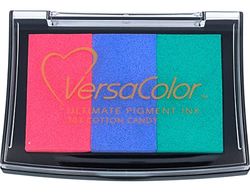 Tsukineko Versacolor Noel Tampon encreur 3 Couleurs, Matériau synthétique., Rose, 6.7 x 9.4 x 2 cm