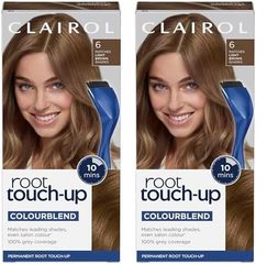 Clairol Root Touch-Up Permanent Hair Dye, 6 Light Brown (Pack of 2)