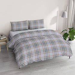 Italian Bed Linen Athena Duvet Cover Set with Printed Bag and Pillowcases, EDI Red/Yellow, Double
