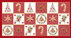 Passatoia da cucina, 100% Made in Italy, Tappeto antimacchia con stampa digitale, Runner antiscivolo e lavabile, Modello Natale - Camelie, cm 100x52