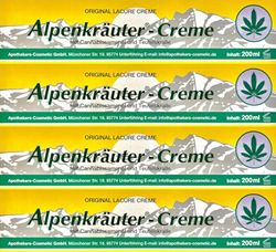 ALPENKRÄUTER Ansiktskräm, 200 ml x 4 stycken