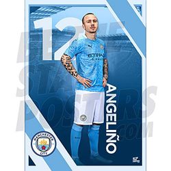 Manchester City FC 2020/21 Angelino A3 Football Poster/ Print/ Wall Art - Officially Licensed Product - Available in Sizes A3 & A2 (A3)