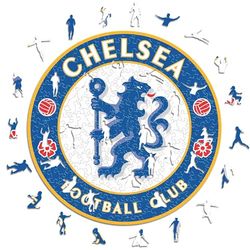 Iconic Puzzles, Chelsea Logo, Puzzle en Bois 100% éco-Durable avec licience Officielle, Taille M, 270 pièces