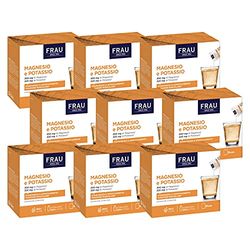 FRAU Magnesio e Potassio, Integratore Alimentare con Potassio, Magnesio, Sali Minerali, 9 Confezioni X 20 Bustine, Senza Lattosio, Senza Glutine, Contro La Spossatezza E La Debolezza, color Bianco