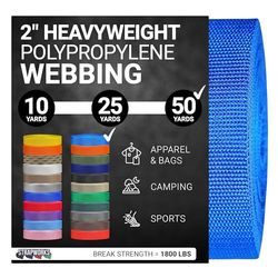 Strapworks Zwaargewicht polypropyleen singels - Heavy Duty Poly Omsnoering voor doe-het-zelf reparatie buiten, 5 inch x 50 meter - Pacific Blue