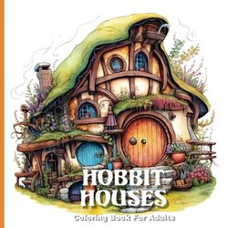 Hobbit Houses: A Coloring Book for Adults and a Colorful Journey into a Fantasy World