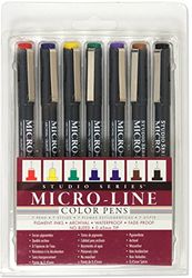Peter Pauper Press Studio Series Colored Micro-Line Pen Set (Set of 7)