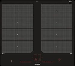 Siemens EX601LXC1E iQ700 - Piano cottura elettrico, in vetroceramica, 57,2 cm, zone di cottura flessibili, 2 zone di cottura a induzione varioinduzione