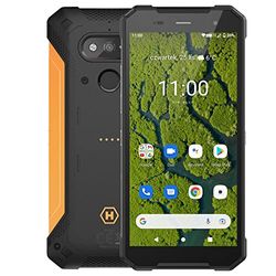 Hammer H Explorer Plus Eco, robuuste smartphone, 5,7 inch HD+ IPS-display, 4 GB RAM / 64 GB intern geheugen, USB-C, GPS en A-GPS, Android 11, 5000 mAh, IP69, 13 megapixels, 4G LTE, oranje ja