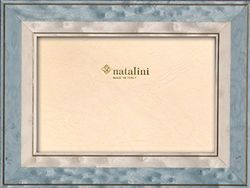 Natalini Marquesi fotoram tillverkad i Italien, tulpanträ, ljusblå, 4" x 6"