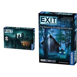 Thames & Kosmos - EXIT: Nightfall Manor - Level: 2/5 - Unique Escape Room Game - 1-4 Players & EXIT: The Return To The Abandoned Cabin - Level: 3/5 - Unique Escape Room Game