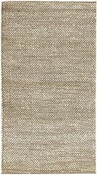 HAMID - Alfombra de Yute Giralda 100% Fibra de Yute Natural, Alfombra Suave y de Alta Resistencia, Tejida a Mano, Alfombra de Salón, Comedor, Dormitorio, Pasillo, Blanco (110x60cm)