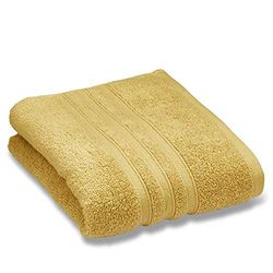 Catherine Lansfield Zero Twist Soft & Absorbent Cotton Face Cloth Pair Ochre Yellow