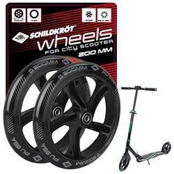 Schildkröt City-Scooter 200mm Ersatzrollen | 2er-Set Ersatzräder | hochwertige PU-Räder (85A) mit ABEC7 Kugellagern & robuster Kunststofffelge