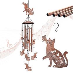 Campanelli a vento per gatti da esterno, regalo per donne/uomini/mamma/nonna/moglie/amici, regalo di compleanno, regalo commemorativo in metallo per esterni/interni, casa, prato, veranda, patio,
