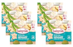 BABYBIO - Babynat - Petits Pots Petits Pois Pomme de Terre Cabillaud - 2 x 200g - 8+ mois - Lot de 6