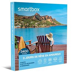 SMARTBOX - Coffret Cadeau Couple - Idée cadeau original : Séjour de 3 jours romantique, escapade à deux dans les plus beaux endroits