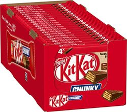 NESTLÉ KITKAT CHUNKY barritas de chocolate con leche caja 20 unidades de pack (4x40g)