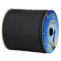 Paracord 550 Type III Basic Noir 4 mm - 10 m, âme 7 Fils, 100% Made in Italy 006078869 Corderie Italienne