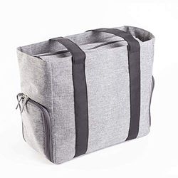 Dr. Brown's Breast Pump Carryall Storage Diaper and Tote Bag - Heather Gray and Black