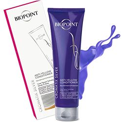 Biopoint Cromatix Silver - Balsamo Ravvivante Antigiallo per Capelli Bianchi, Grigi e Biondi, Neutralizzante dei Riflessi, Dona Brillantezza e Idratazione, 150 ml