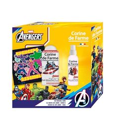 Corine de Farme - Cofanetto Avenger: acqua profumata 150 ml + gel doccia 2 in 1 300 ml + asciugamano in microfibra - profumo legnoso, ingredienti naturali, pelli sensibili