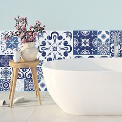 Stickers voor wandtegels Azulejos 15 x 15 cm Polka