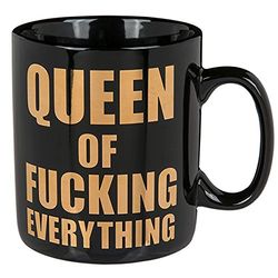 Out of the blue 78/8278 lergods kopp, Queen Everything, svart, 1 st (1-pack)