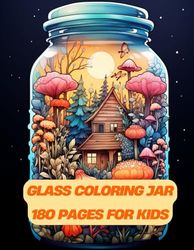 Glass coloring jar 180 pages for kids