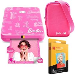 Kodak x Barbie Step Slim Imprimante Photo Mobile Instantanée sans Fil Barbie Starter Bundle (Style Signature) + Étui Deluxe Barbie + Papier Zink (20 Feuilles)
