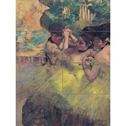 Degas Yellow Dancers In Wings Impressionist Painting XL Giant Panel Poster (8 Sections) Jaune Danseur La peinture Affiche