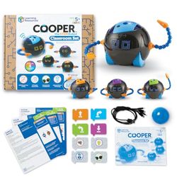 Learning Resources Cooper Robot STEM Ensemble de Classe LER3118, Codage sans Écran, Dès 5 Ans, Jeu Collaboratif, Matériel Pédagogique pour École