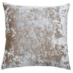 Paoletti VeronaCapas de almofada de veludo esmagado, dourado, 55 x 55 cm, poliéster, bege, (embalagem de 1)