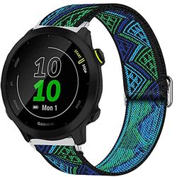 Giaogor Compatibel met Garmin Forerunner 55 armband, verstelbaar, zacht en rekbaar weefsel, reservearmband voor Garmin Forerunner 55 smartwatch