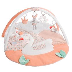 Fehn 062144 3-D-Activity-Decke Schwanensee | Spielbogen mit 5 abnehmbaren Spielzeugen für Babys Spiel & Spaß von Geburt an | Maße: 80x105cm, Het Zwanenmeer