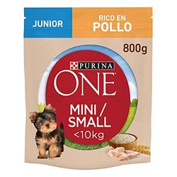 PURINA ONE MINI Pienso para Perro Junior Pollo y Arroz 8 x 800 g