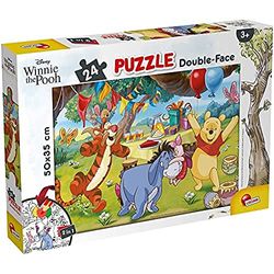 Liscianigiochi Puzzle para niños de 24 piezas 2 en 1, Doble Cara con reverso para colorear - Disney Winnie el Oso 86511