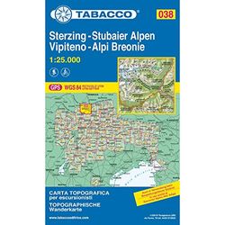 Tabacco Wandern 1 : 25 000 Sterzing Stubaier Alpen [Lingua inglese]: 038