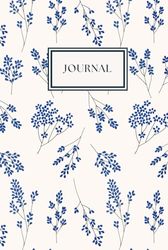 Bullet Journal: Blue Floral Design | 6" x 9", 200 Pages, Matte Cover