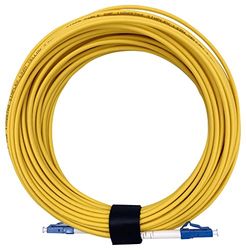 Elfcam® - LC/UPC till LC/UPC Simplex singelläge 9/125μm fiberoptisk kabel, LSZH optisk strumpeband (50M)