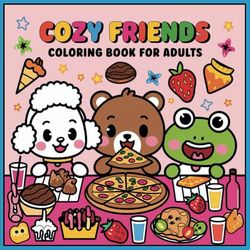Cozy Friends Coloring Book: Bold, Easy-to-Draw Cute Animals for Stress Relief & Creative Fun