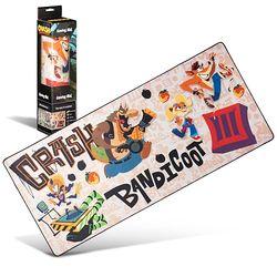 DEVplus Crash Bandicoot XXL Tapis de Souris Illustration Noir (Black) Non-slip Rubber 80 x 35 cm