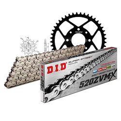 Kettingset DID staal 520ZVM-X / 110 klinkslot voor Honda XL V Varadero 125 cc Bj. 2001-2013