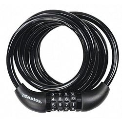 MASTER LOCK Cadeado de bicicleta, 1, 8 m cabo, combinação, exterior 8221 EURDPRO, para bicicleta, skate, passagem, corta-relvas e outro equipamento