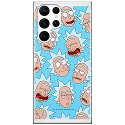 ERT GROUP mobiltelefonfodral för Samsung S22 ULTRA originalt och officiellt licensierat Rick and Morty mönster Rick & Morty 015, fodral tillverkad av TPU-plast